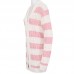 Plus Size Stripe Cardigan (Cream & Coral)